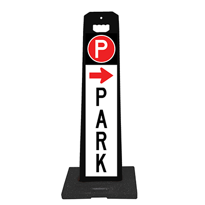 Vertical Panel 45 Parking Lot Sign (PARK Arrow)